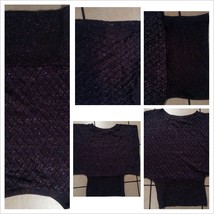 Women&#39;s Purple Gold Glitter casual sweater Lady&#39;s sleeveless night club Sweater - £3.89 GBP