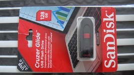 SanDisk Cruzer Glide 128GB USB Flush Drive new sealed. - £39.16 GBP
