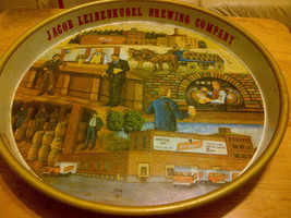 JACOB LEINENKUGEL BREWING CO.125th Anniversary meatal tray plate 12&quot; DIA. - £35.17 GBP