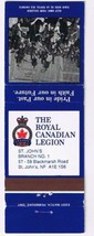 Matchbook Cover Royal Canadian Legion St John&#39;s NL Branch No 1 Dance - £0.56 GBP