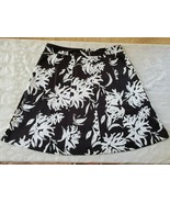 Lane Bryant Black White Floral Print Cotton Skirt Misses Size 18 - £15.79 GBP