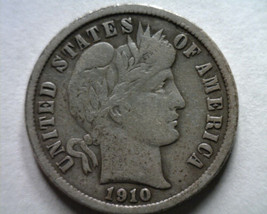 1910 BARBER DIME VERY FINE VF NICE ORIGINAL COIN FROM BOBS COINS FAST SH... - $13.00