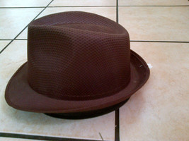Unisex Mesh Dark Brown Fedora Mens Womens Casual Fedora Cap Hat Fedora Hat NWT - £11.13 GBP