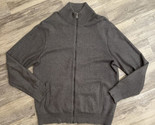 Michael Kors Cardigan Full-Zip Grey Wool Blend Knit Sweater Size Large - £16.85 GBP