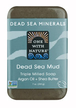 One with Nature Dead Sea Mud Triple Milled Soap w/ Argan Oil &amp; Shea Butter,7 Oz - £7.63 GBP