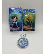 1997 IRWIN Sailor Moon Adventure  2&quot; Prince Endymion Tomoe &amp; Luna Cat Ke... - $890.54 MXN