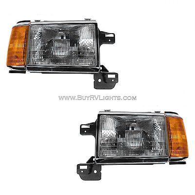 MONACO MAGNA 1993 1994 1995  HEADLIGHTS HEAD LIGHTS FRONT LAMPS SIGNAL RV PAIR - $153.45