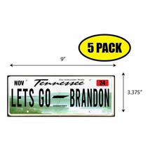 5 PACK 3.37&quot;x 9&quot; LETS GO BRANDON PLATE Sticker Decal Gift MAGA Trump BS0314 - $8.25
