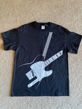 Rock On Men&#39;s T-Shirt L Rock Pop Electric Air Guitar Band Retro - £11.52 GBP