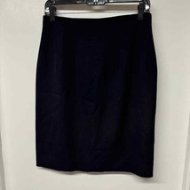 Lands End Womens Navy Blue 100% Wool Vintage Straight Pencil Skirt Size ... - £23.65 GBP