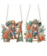 2 Cowgirl Diamond Jewel Art Hanging Decor, Home &amp; Bedroom Decor COMPLETED - $29.76 CAD