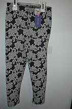 Cherokee  Girls   Pant  Size S  6/6X Nwt  Black White Floral  - £11.12 GBP