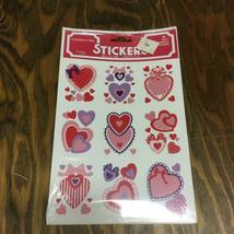Vintage Valentine heart stickers in sealed package Eureka brand stickers - £15.44 GBP