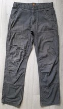 Carhartt Mens Rugged Flex Relaxed Fit Double Knees Pants 30x30 Gray 1028... - $28.15