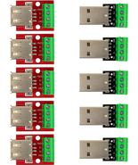 USB Type a Male and Female Breakout Board Kit 4Pin USB to DIP Adapter wi... - £12.26 GBP