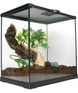 Reptile Glass Terrarium  Amphibians Habitat Cage 5 Gallon Metal Mesh Top... - $874.54 MXN