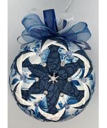 Handmade Quilted Blue Floral Star Keepsake - $23.00