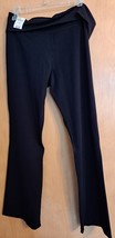 Love Express Womens M Yoga Pants Black Pull On Elastic Waist Solid NWT - £7.82 GBP