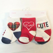 TCP Baby Girls Tartan Midi Socks Classic Red 6-pack 0-6M NEW - $14.60