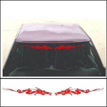 Windshield DRAGON decal fits sport pickup truck or sport compact tuner car RED - £12.73 GBP