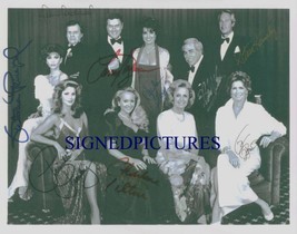 Dallas Cast Signed Rp Photo By 9 Hagman Presley Tilton - £11.00 GBP