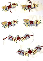 Needlepoint Embroidered Panel Christmas Gifts Hand Made Vintage - £17.77 GBP