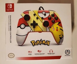 Nintendo Switch PowerA Pokemon Pikachu Pop Art Enhanced Wired Controller - NEW  - £15.46 GBP