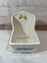 Vintage Peanuts Snoopy &amp; Woodstock Cradle Planter 1965 - £23.50 GBP