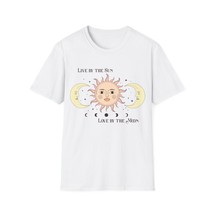 Mystical Sun And Moon Boho T-Shirt, Bohemian Unisex Crewneck US Cotton T... - $20.68+