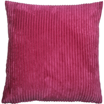 Wide Wale Corduroy 22x22 Magenta Pink Throw Pillow, Complete with Pillow Insert - £37.72 GBP