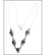 Halskette Mit Silber Und Amber - $1,001.35 MXN