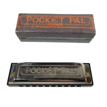 Vintage Hohner Pocket Pal Harmonica Key C w/ Original Box Instructions - $9.49