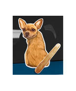 Chihuahua dog rear window wiper wagging tail sticker - $12.99