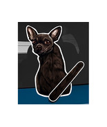 Chihuahua dog rear window wiper wagging tail sticker - $241.56 MXN