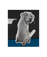 Weimaraner dog rear window wiper wagging tail sticker - $241.56 MXN