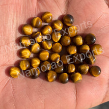 20x20 mm Round Natural Tiger&#39;s Eye Cabochon Loose Gemstone Jewelry Making - £7.11 GBP+