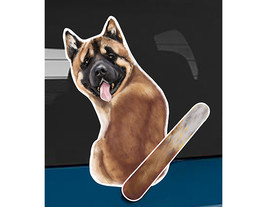 Akita dog rear window wiper wagging tail sticker - $12.99