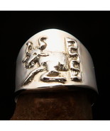 Ancient Star Sign Taurus Bull Mens Zodiac Pinky Ring - shiny Sterling Si... - £51.79 GBP