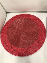 Tahari Red Beaded Charger 15” Round ~NEW ~ - £31.62 GBP