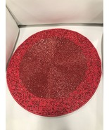 Tahari Red Beaded Charger 15” Round ~NEW ~ - $39.99