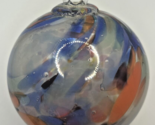 Vintage Art Glass Swirl Red Blue Orange Ornament U258/9 - $49.99