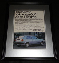 1987 Volkswagen VW Golf Framed 11x14 ORIGINAL Advertisement - $34.64