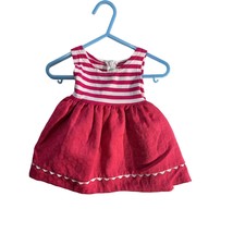 Bonnie Baby Girls Baby Infant Size 3 6 Months Sleeveless Dress Striped T... - £10.27 GBP