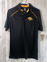 Iowa Hawkeyes Black Polo Shirt Men’s S 34/36 Rivalry Threads Short sleeve NWT - £14.76 GBP