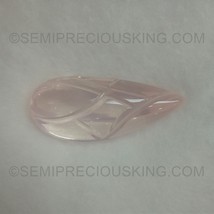 Natural Rose Quartz Pear Carved Cut Baby Rose Pink Color FL Clarity 23.55 Carats - £126.18 GBP