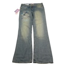 Fancy Collection Pants Womens 31 Blue Bootcut Low Rise Pocket Cotton Denim Jeans - $29.58