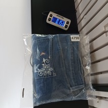 Style & Co Women's Blue Embroidery Floral Denim Ankle Jeans Size 12 (34×27) image 9