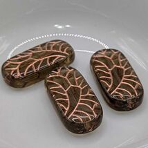 Topaz Rectangle with Copper Lining - Czech Glass - $7.95