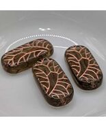 Topaz Rectangle with Copper Lining - Czech Glass - $7.95