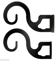 Wrought Iron Curtain Brackets Pair Of 2 Holds 2 or 3 For 1 Inch Rods Hom... - £17.38 GBP